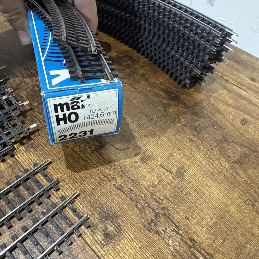 Marklin Curved And Straight K Track HO Scale AC 45 Pieces Misc Sizes